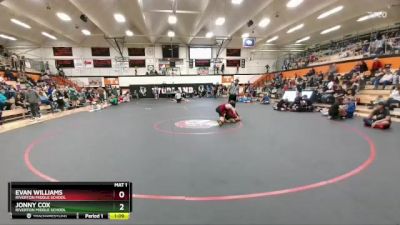 115 lbs Semifinal - Jonny Cox, Riverton Middle School vs Evan Williams, Riverton Middle School