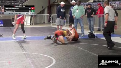 115 lbs Cons. Round 2 - Cash Pitts, Bourbon County vs Miles Lackner, Bobcat WC