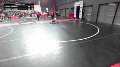 100 lbs Quarterfinal - Khloe Larson, Saint Croix Falls vs Stella Cross, Badger Youth Wrestling