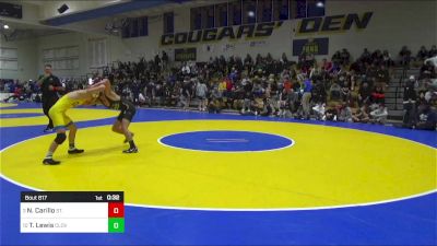 129 lbs Consi Of 4 - Nathan Carillo, St. John Bosco vs Thunder Lewis, Clovis