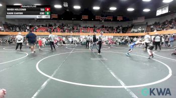 90 lbs Consi Of 4 - River Holcomb, Tecumseh Youth Wrestling vs Kade Carter, Cotton County Wrestling Club