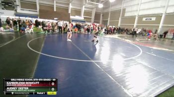 90 lbs Semifinal - Audrey Deeter, Sanderson Wrestling Academy vs Kamberleigh Bowcutt, Bear River Wrestling Club