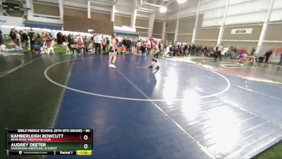 90 lbs Semifinal - Audrey Deeter, Sanderson Wrestling Academy vs Kamberleigh Bowcutt, Bear River Wrestling Club