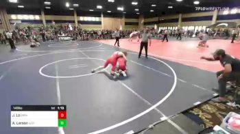 145 lbs Round Of 64 - Justin Lo, Great Oak HS vs Aiden Larson, Horizon HS