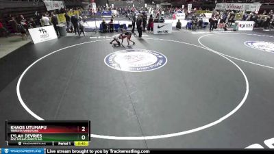 120 lbs Semifinal - Khaos Utumapu, Trifecta Wrestling vs Lylah DeVries, Dog Pound Wrestling