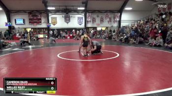 Round 3 - Cameron Dilks, New London Tiger Cub Wrestling vs Welles Riley, Keokuk Kids Wrestling Club