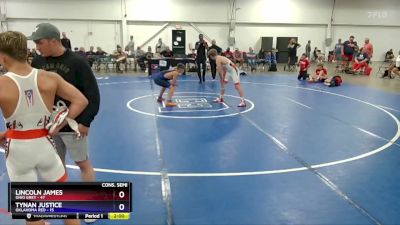 136 lbs 4th Wrestleback (16 Team) - Lincoln James, Ohio Grey vs Tynan Justice, Oklahoma Red