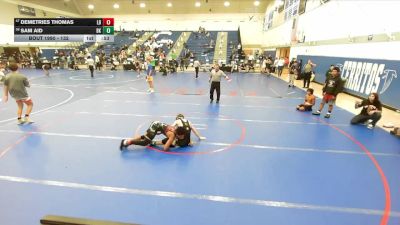 132 lbs Cons. Semi - Sam Aid, Big Kat vs Demetries Thomas, Long Beach