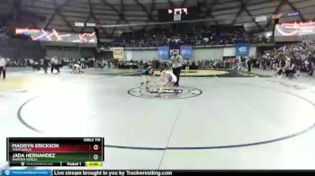Champ. Round 2 - Madisyn Erickson, Yelm (Girls) vs Jada Hernandez, Warden (Girls)