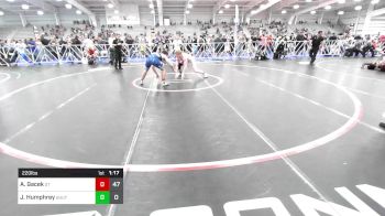 220 lbs Round Of 16 - Adrian Gacek, Steller Trained RanCor Battalion vs James Humphrey, Team Shutt Wrestling Prep