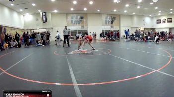 117 lbs Semifinal - Kylie Benoit, Rick Larsen Wrestling Club vs Kyla Johnson, Southport Wrestling Club