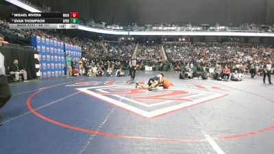 6A 157 lbs 3rd Place Match - Misael Rivera, Robert B. Glenn High School vs Evan Thompson, Union Pines High School