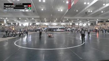 Girls 138 lbs 5th Place Match - Ali Bryant, Blackman High School Girls vs Briley Lively, Knoxville Halls High School Girls