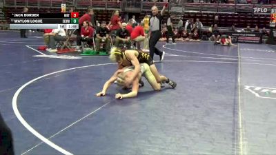 1A-126 lbs 3rd Place Match - Jack Border, Hinton vs Waylon Logue, Southeast Warren/Melcher-Dallas