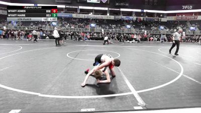 92 lbs 5th Place - Wyatt Jones, Honey Badgers Wrestling Club vs Wyatt Haire, Oklahoma Phantom Wrestling Club