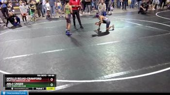 84-85 lbs Quarterfinal - Apollo Rojas-Crawford, Bear Cave Wrestling Club vs Arlo Unger, Yuma Wrestling Club