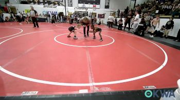 58 lbs Consi Of 8 #2 - Boston Marzett, Pin-King All Stars vs Kolt King, Verdigris Youth Wrestling