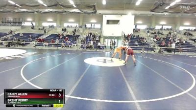 197 lbs Semifinal - Casey Allen, Springfield vs Brent Perry, Alfred State