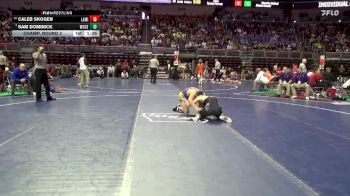 1A-157 lbs Champ. Round 2 - Sam Dominick, Woodbury Central vs Caleb Skogen, Lake Mills