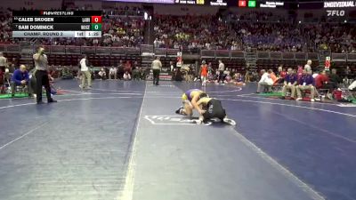 1A-157 lbs Champ. Round 2 - Sam Dominick, Woodbury Central vs Caleb Skogen, Lake Mills