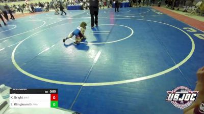 46 lbs Consolation - Kipp Bright, Smith Wrestling Academy vs Easton Klinglesmith, Perry Wrestling Academy