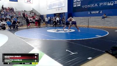 285 lbs Round 2 - Nehemiah Ombati, Waconia vs Kingston Hamblin, Minnetonka