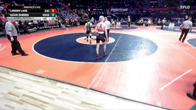 1A 126 lbs Cons. Round 2 - Gavin Ekberg, Poplar Grove (North Boone) vs Landen Lage, Gibson City (G.C.-Melvin-Sibley)