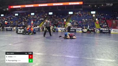 80 lbs Semifinal - Carter Ickes, Chestnut Ridge vs Fenton Fourspring, Corry