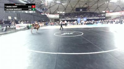 Girls 2A 155 lbs Champ. Round 1 - Iraina Swift, West Valley (Spokane) (Girls) vs Allyson Bartlett, Lynden (Girls)