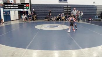 40 lbs Quarterfinal - Beckham Powers, Raft River Wrestling vs Arlow Cervantes, Ontario Animals Wrestling