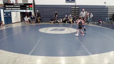 40 lbs Quarterfinal - Beckham Powers, Raft River Wrestling vs Arlow Cervantes, Ontario Animals Wrestling
