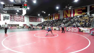 138 lbs Semifinal - Slater Hicks, Valenicia (Santa Clarita) vs Daniel Diaz-Bentancor, Santa Monica