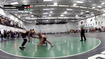 133 lbs Quarterfinal - Christian Simmons, Adrian vs Joshua Cornell, Heidelberg