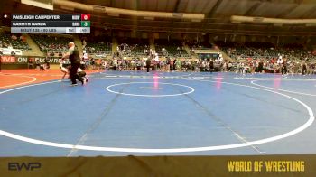 90 lbs Consi Of 8 #2 - Paisleigh Carpenter, Midwest City Bombers Youth Wrestling Club vs Karmyn Banda, Banda's Wrestling Academy