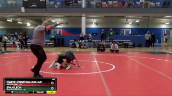 90 lbs Round 5 (6 Team) - Evan Leon, Medina Highland vs Owen Henneman-Dallape, Oregon Clay