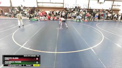 95 lbs Cons. Round 1 - Maverick Moore, Westlake vs Presto Olsen, Uintah