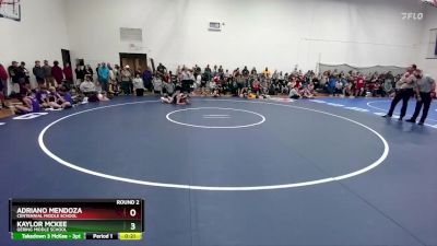 116-118 lbs Round 2 - Kaylor McKee, Gering Middle School vs Adriano Mendoza, Centennial Middle School