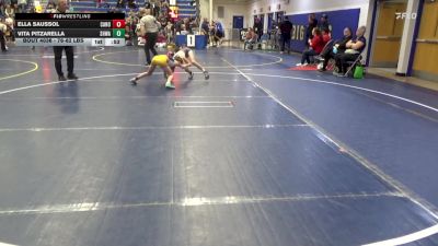 76-82 lbs Quarterfinal - Ella Saussol, Canon-McMillan vs Vita Pitzarella, SHWA