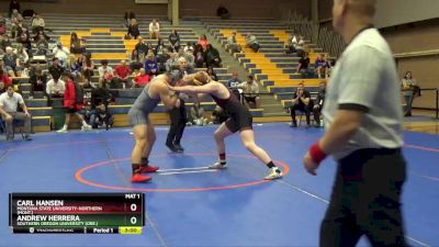 197 lbs 3rd Place Match - Carl Hansen, Montana State University-Northern (Mont.) vs Andrew Herrera, Southern Oregon University (Ore.)