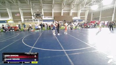 138 lbs Cons. Round 4 - Aiden Simmons, CA vs Keagan Weaver, UT