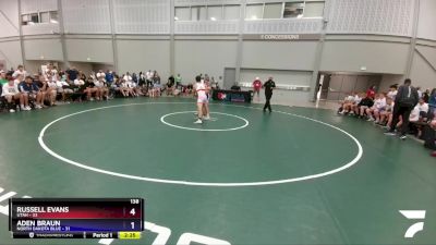 138 lbs Semis & 3rd Wb (16 Team) - Russell Evans, Utah vs Aden Braun, North Dakota Blue