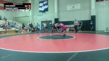 Boys 157 lbs Quarterfinal - Brantley Smith, Wathena-Riverside vs Sean Gentry, Doniphan West