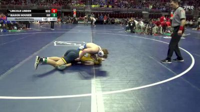 1A-150 lbs Quarterfinal - Mason Houser, Riverside, Oakland vs Lincoln Linden, Woodbury Central