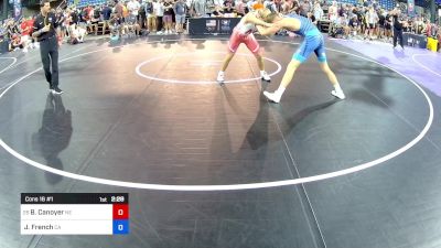 144 lbs Cons 16 #1 - Brayden Canoyer, NE vs Jagger French, CA