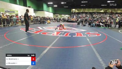 100 lbs Consi Of 8 #1 - Alexandria Skidmore, OK vs Jasmine Brucato, NY