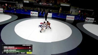 74 lbs Cons. Round 4 - Damir Afaunov, Elk Grove Wrestling Academy vs Zeen Orozco, Vacaville Wrestling Club