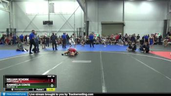 84 lbs Round 3 (4 Team) - William Schork, Terps Xtreme vs Gabriella Conte, Team 922