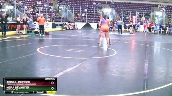 185 lbs Semifinal - Abigail Johnson, Thomas A Edison (Elmira Heights) vs Keira Devantier, Vestal Sr HS