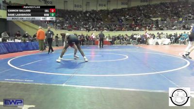 113 lbs Consi Of 64 #2 - Cannon Ballard, Collinsville Junior High vs Dane Lashbrook, Norman North