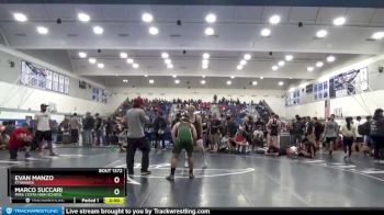 160 lbs Champ. Round 3 - Evan Manzo, Etiwanda vs Marco Succari, Mira Costa High School